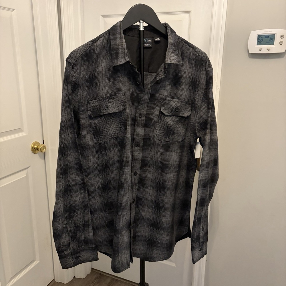 Burnside Flannel shirt/Shacket Large Streetwear Outerwear Midweight Ombre Check